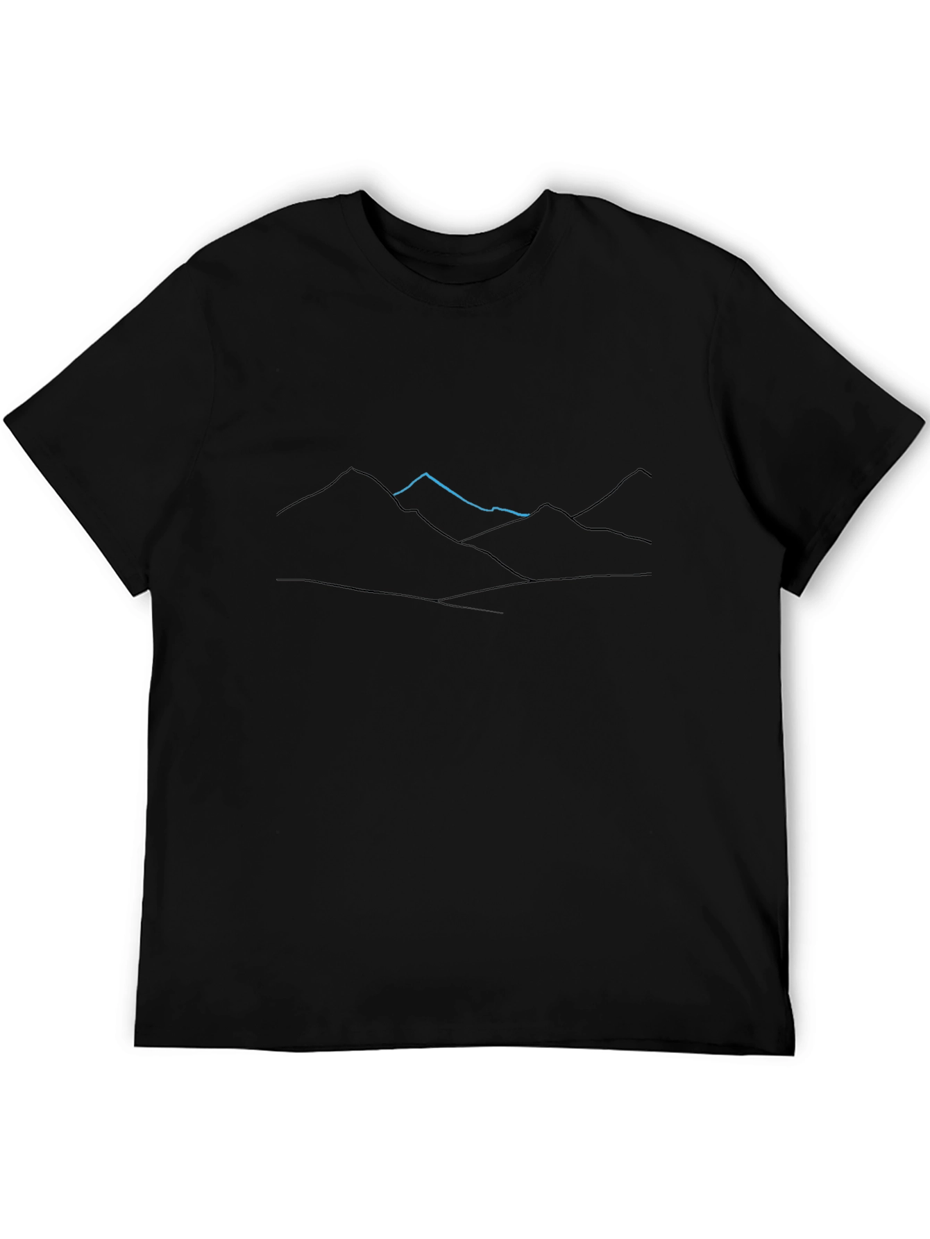 Mountain Graphic Tee - Minimalist Design Black