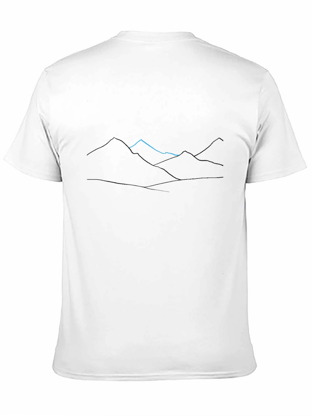 Mountain Graphic Tee - Minimalist Design Black