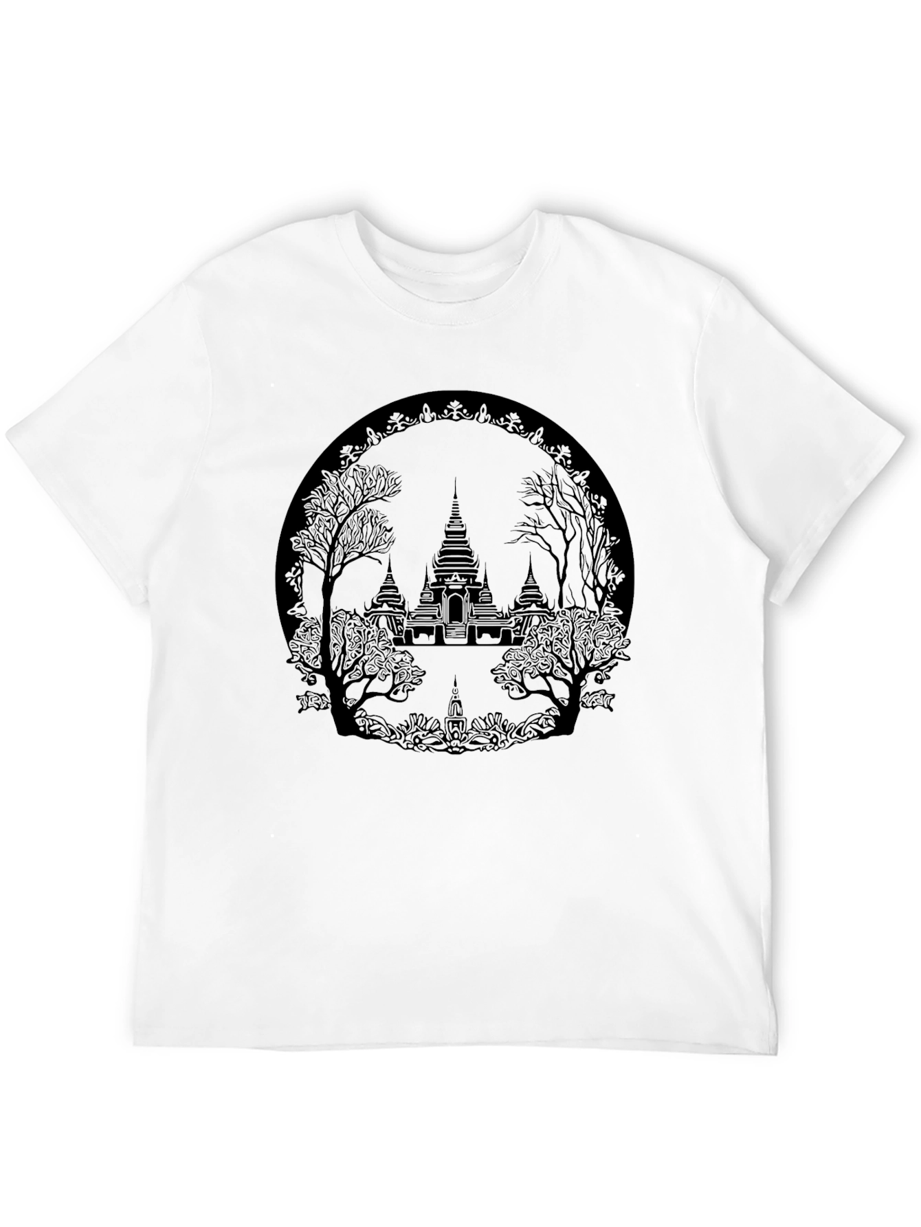 Black Temple Graphic T-Shirt
