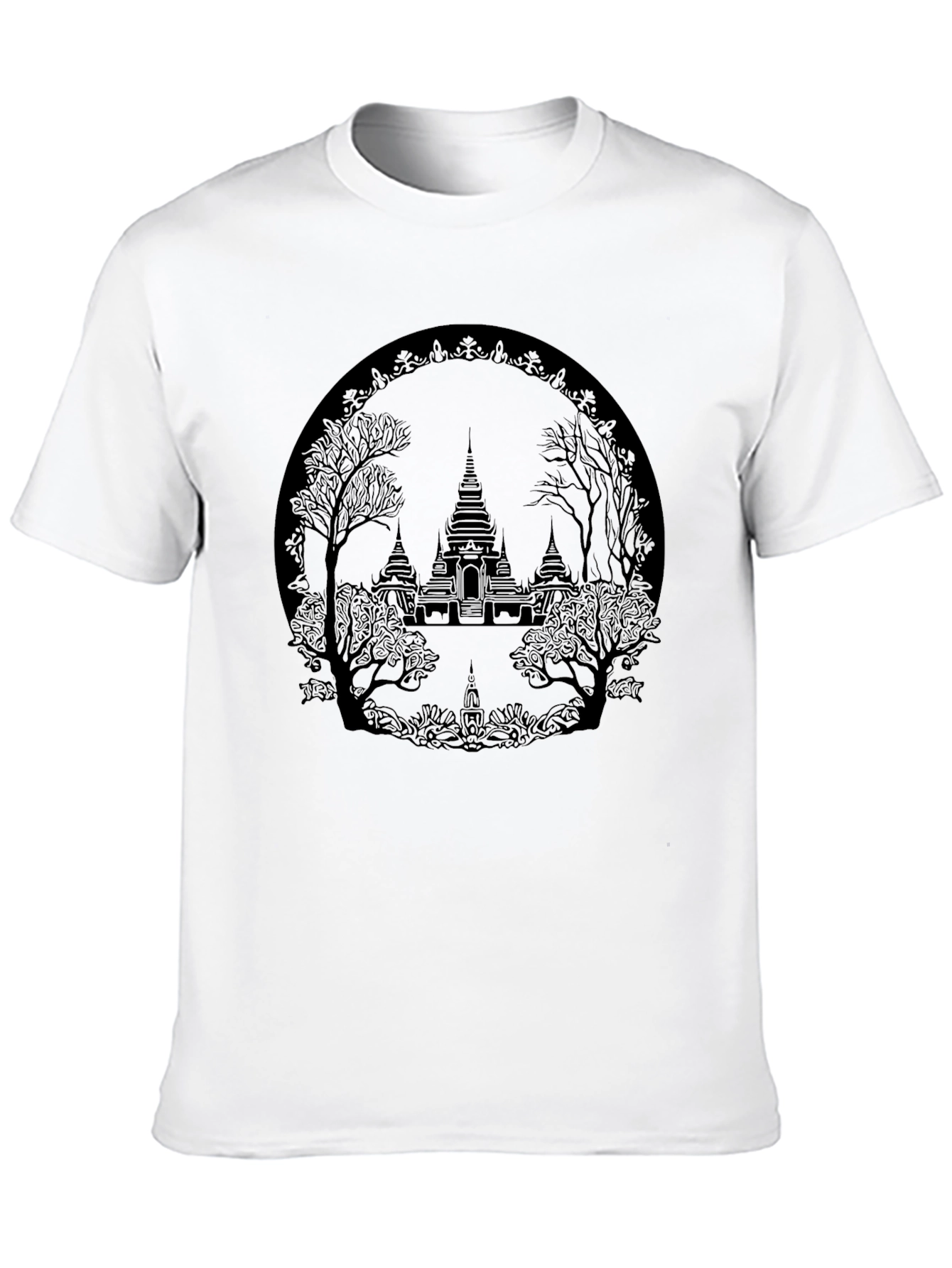 Black Temple Graphic T-Shirt