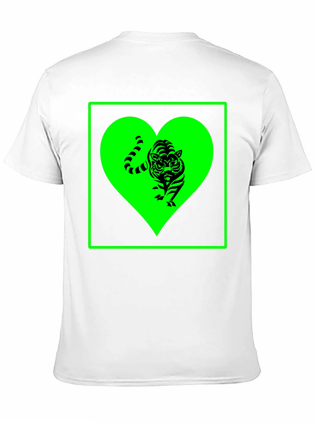Tiger Heart Graphic Tee - Trendy Black T-Shirt