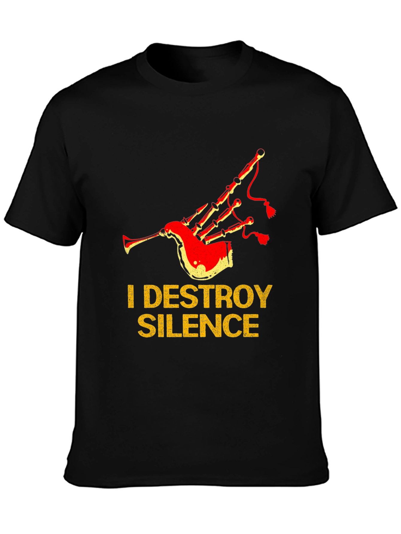 I Destroy Silence Bagpipe T-Shirt