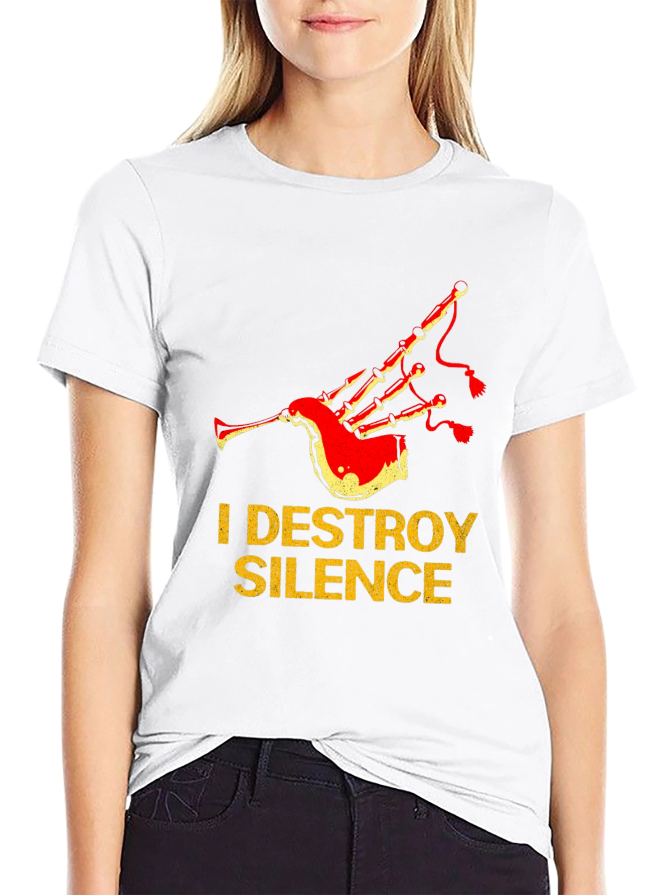 I Destroy Silence Bagpipe T-Shirt