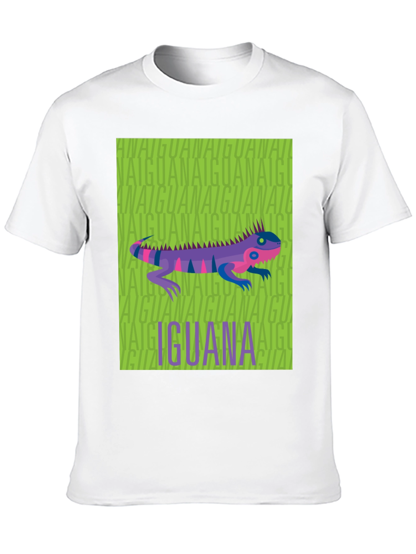 Iguana Graphic Print Black T-Shirt