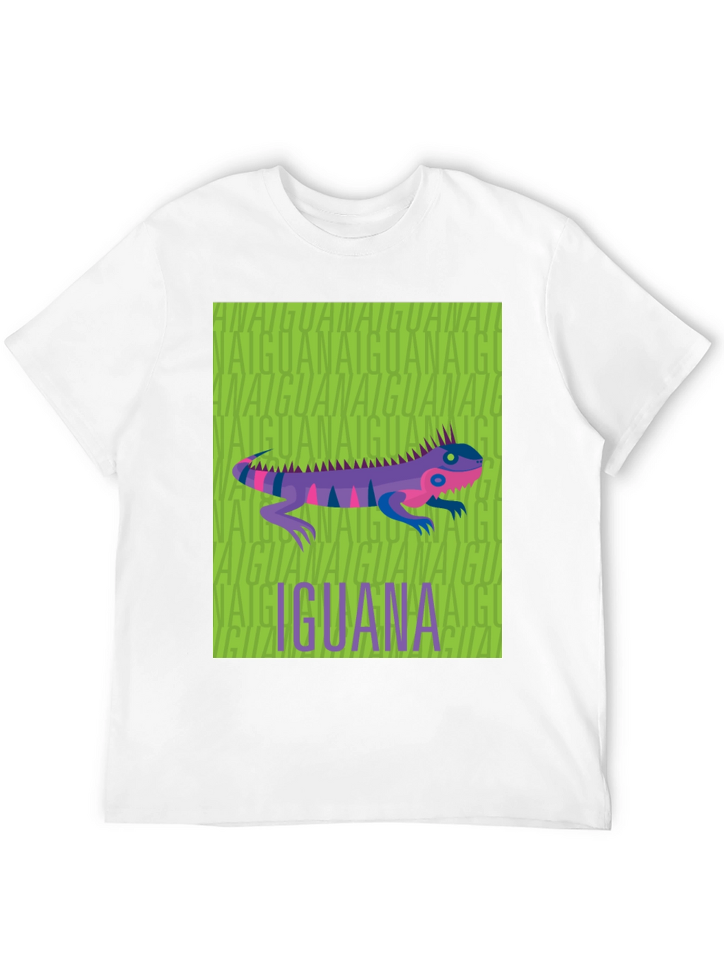 Iguana Graphic Print Black T-Shirt