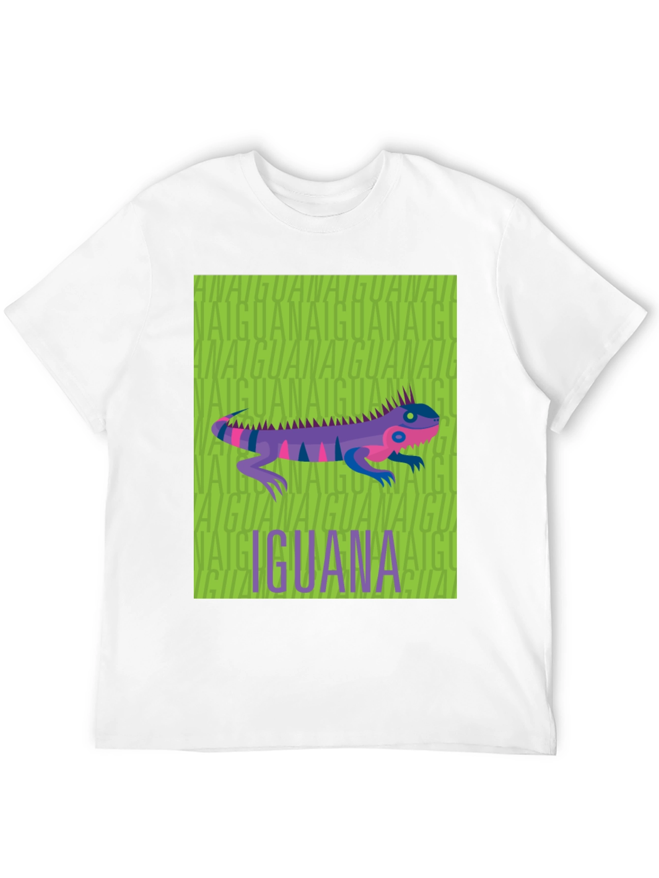 Iguana Graphic Print Black T-Shirt