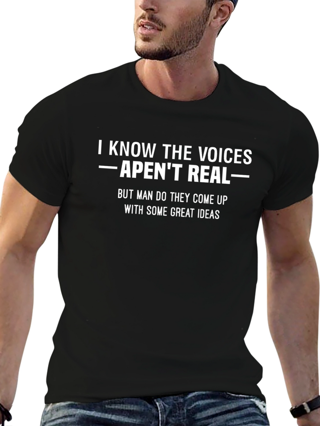 I Know The Voices Funny Graphic Tee