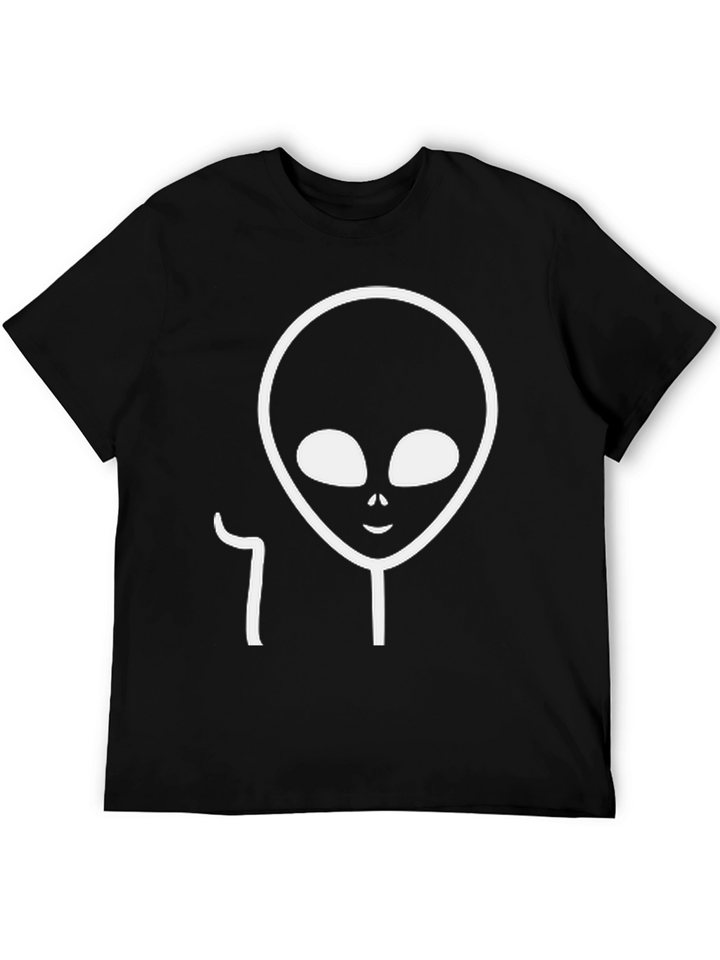 Alien Head Graphic Black T-Shirt