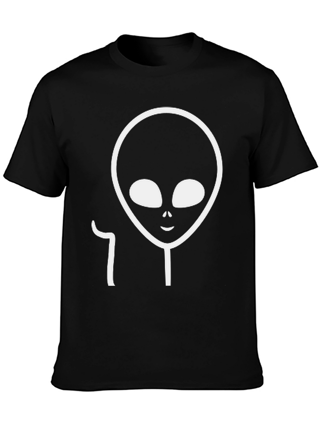 Alien Head Graphic Black T-Shirt