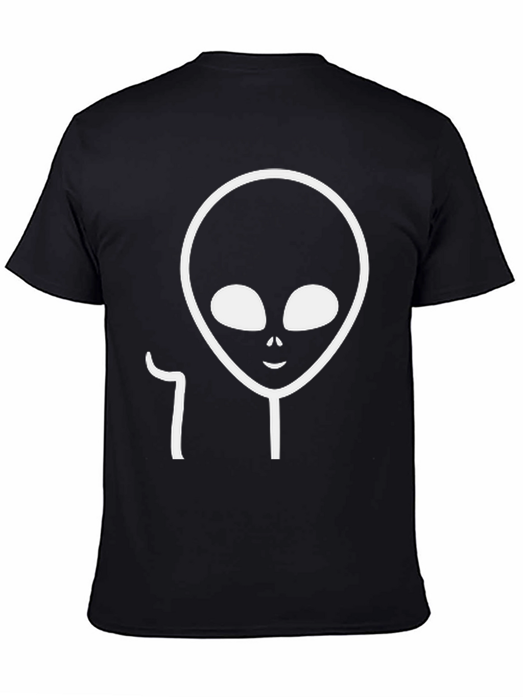 Alien Head Graphic Black T-Shirt