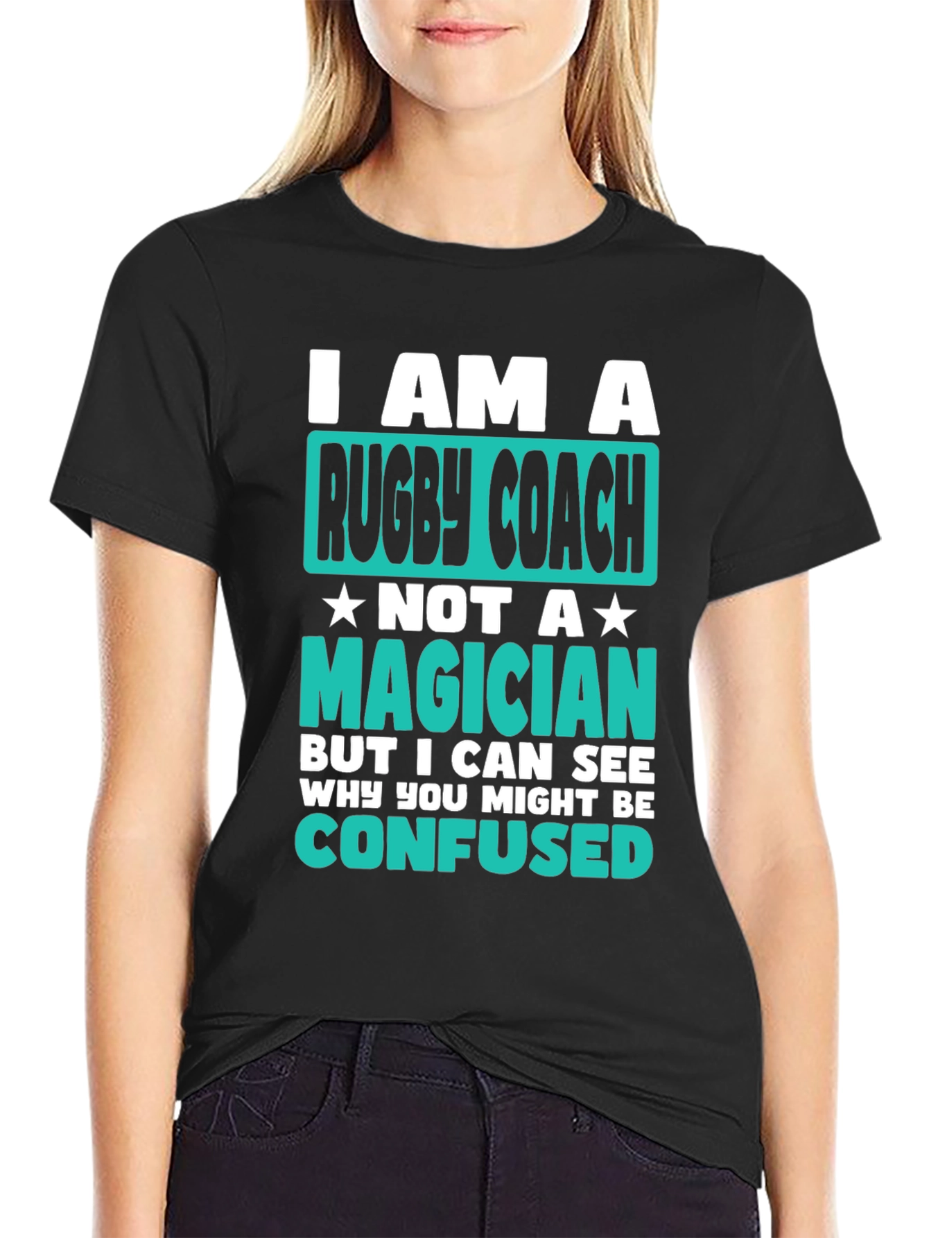Rugby Coach Novelty T-Shirt - I Am Not A Magician Tee