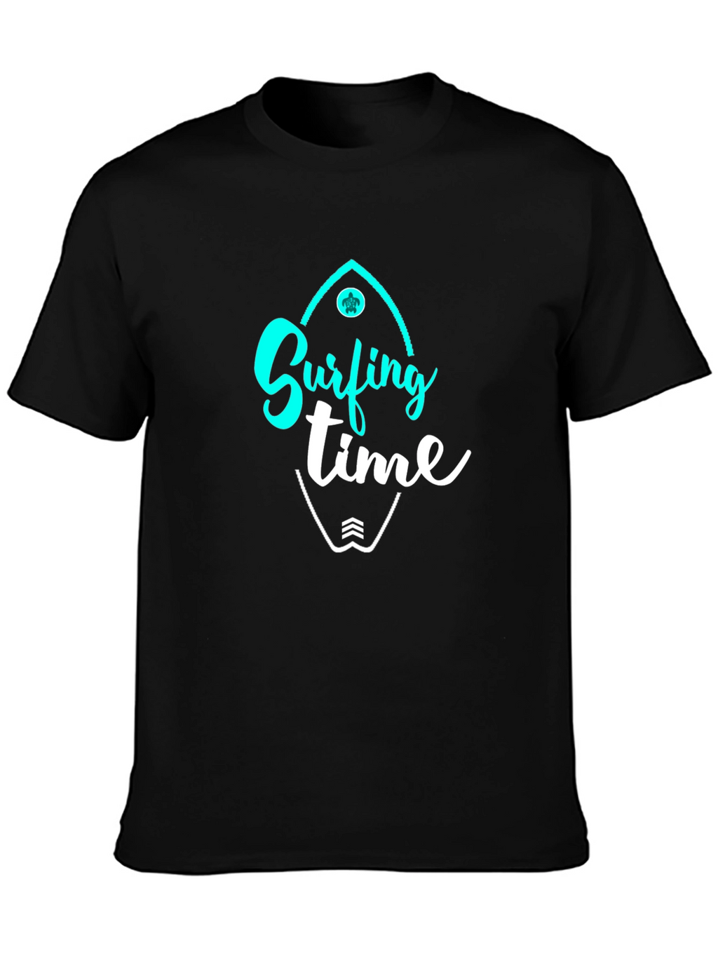 Surfing Time Black Graphic Tee