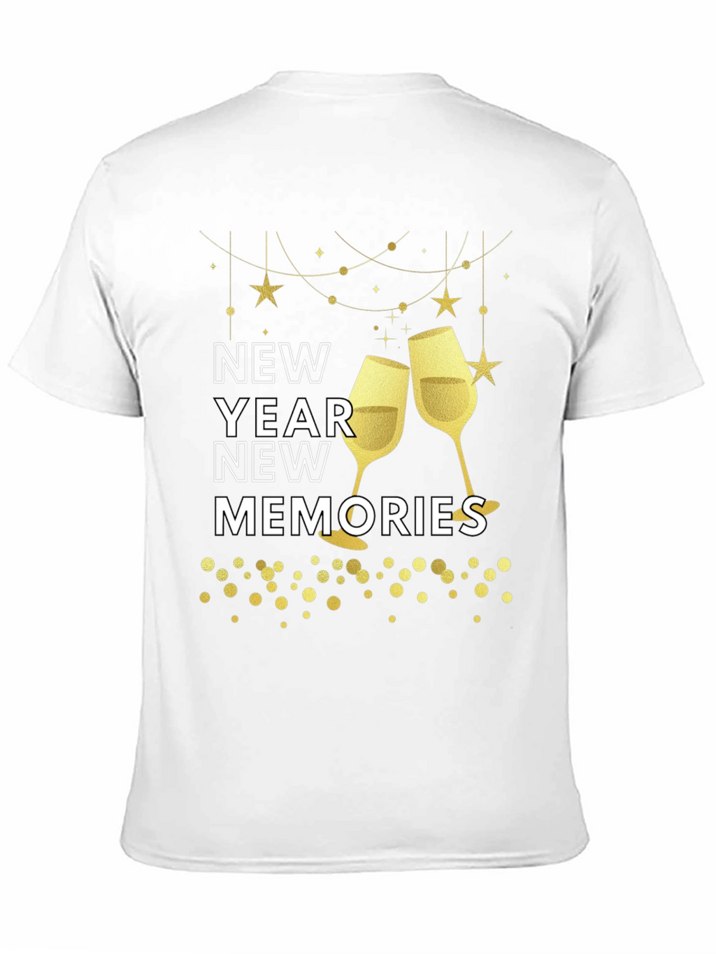 New Year New Memories Graphic Tee - Black