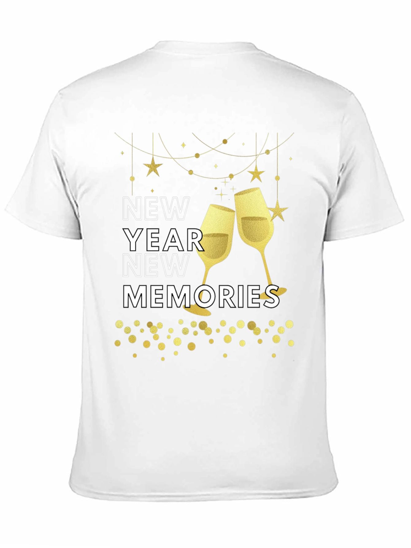 New Year New Memories Graphic Tee - Black