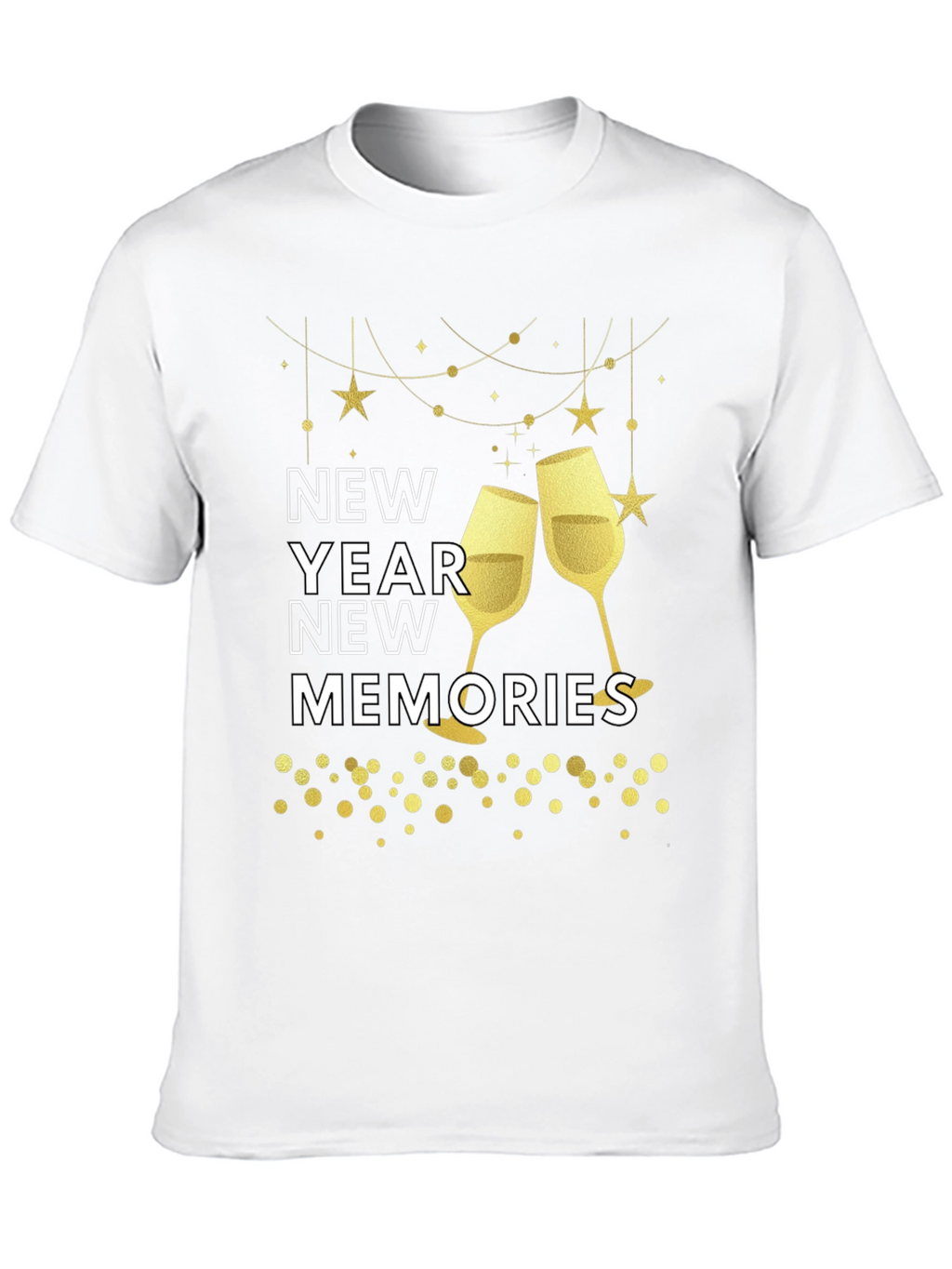 New Year New Memories Graphic Tee - Black