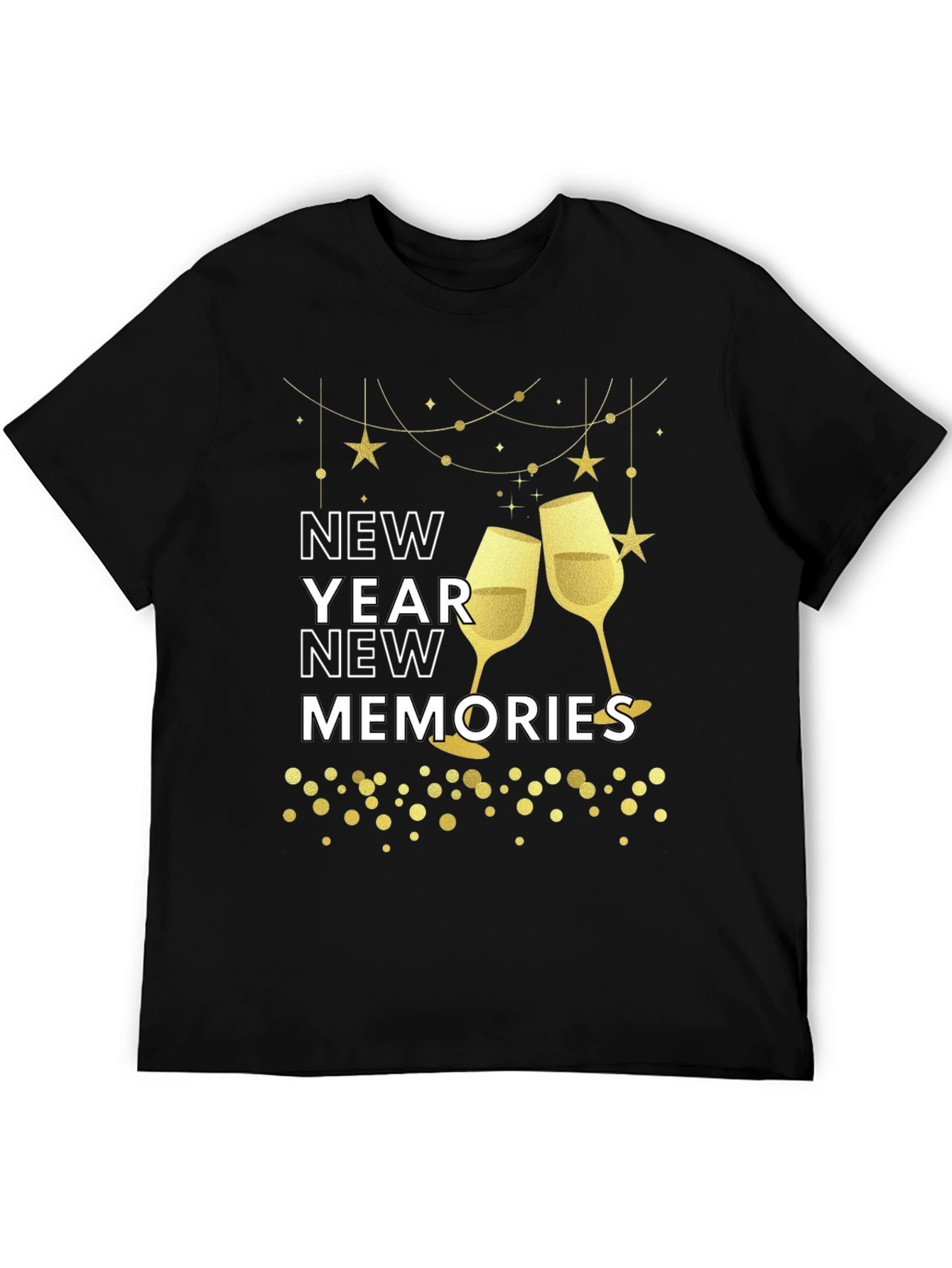 New Year New Memories Graphic Tee - Black