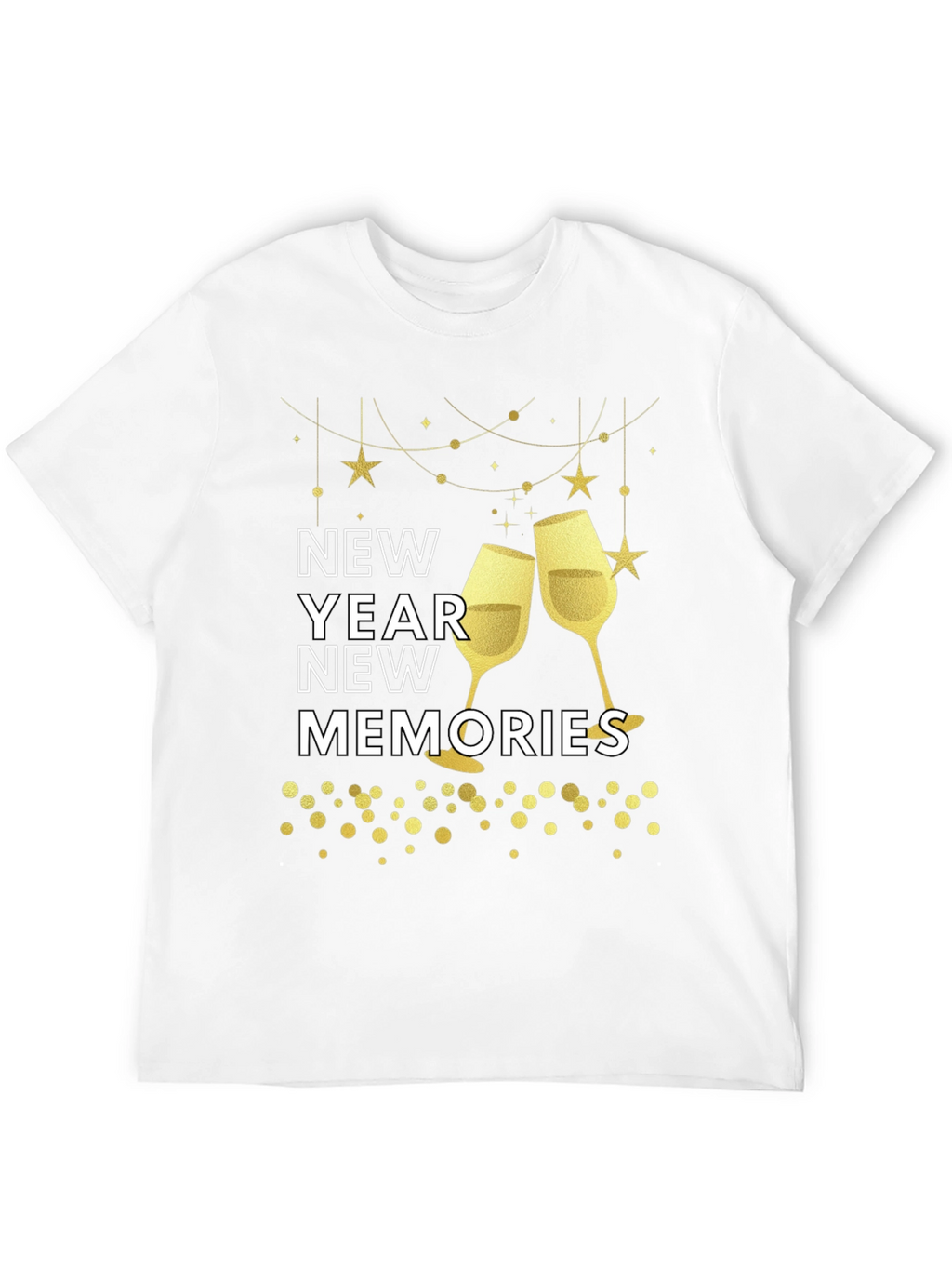New Year New Memories Graphic Tee - Black