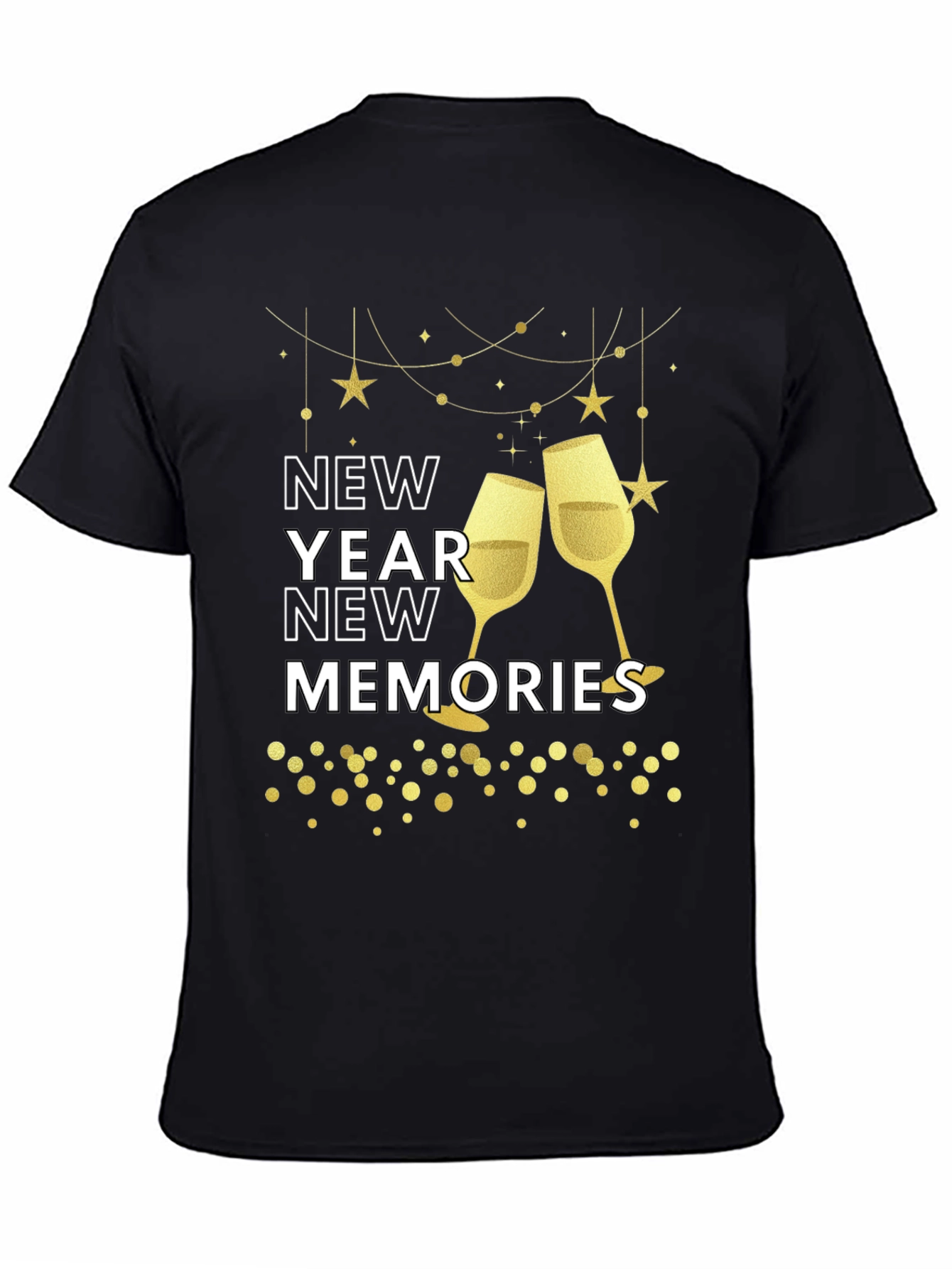 New Year New Memories Graphic Tee - Black