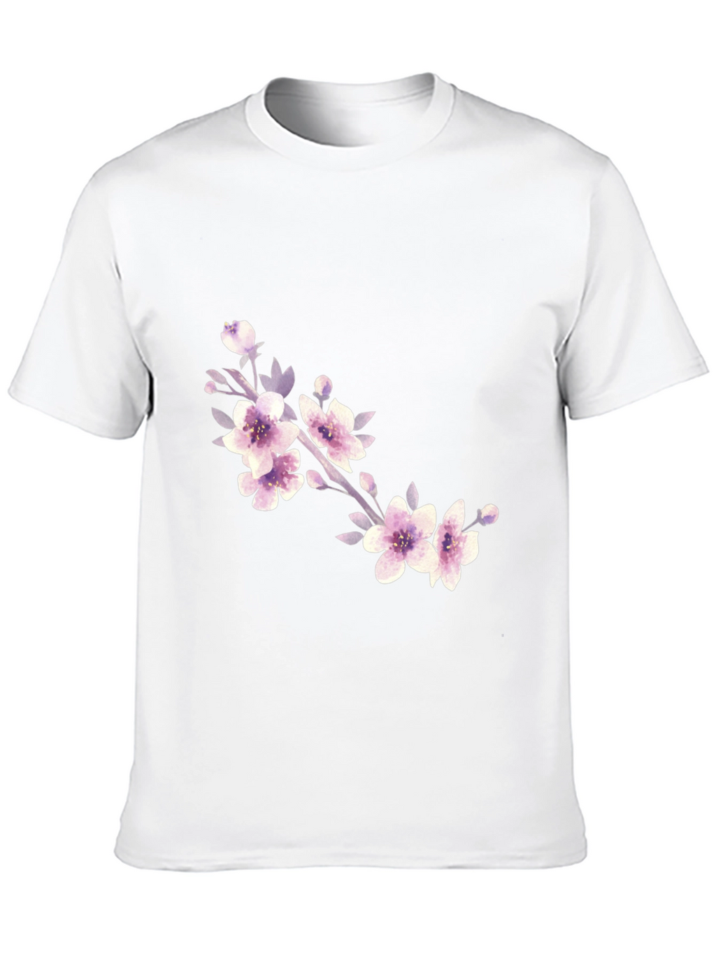 Floral Branch Black T-Shirt