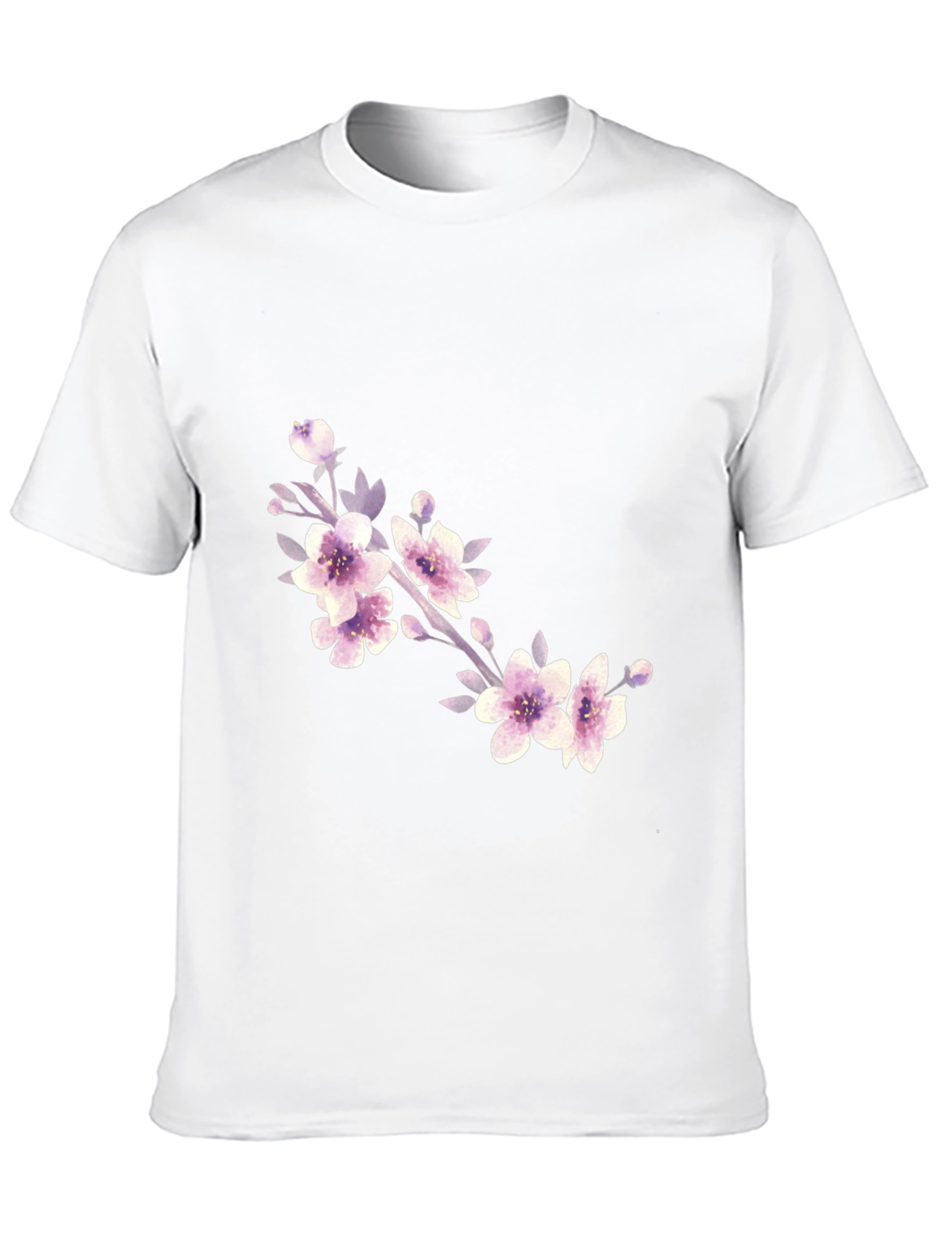 Floral Branch Black T-Shirt