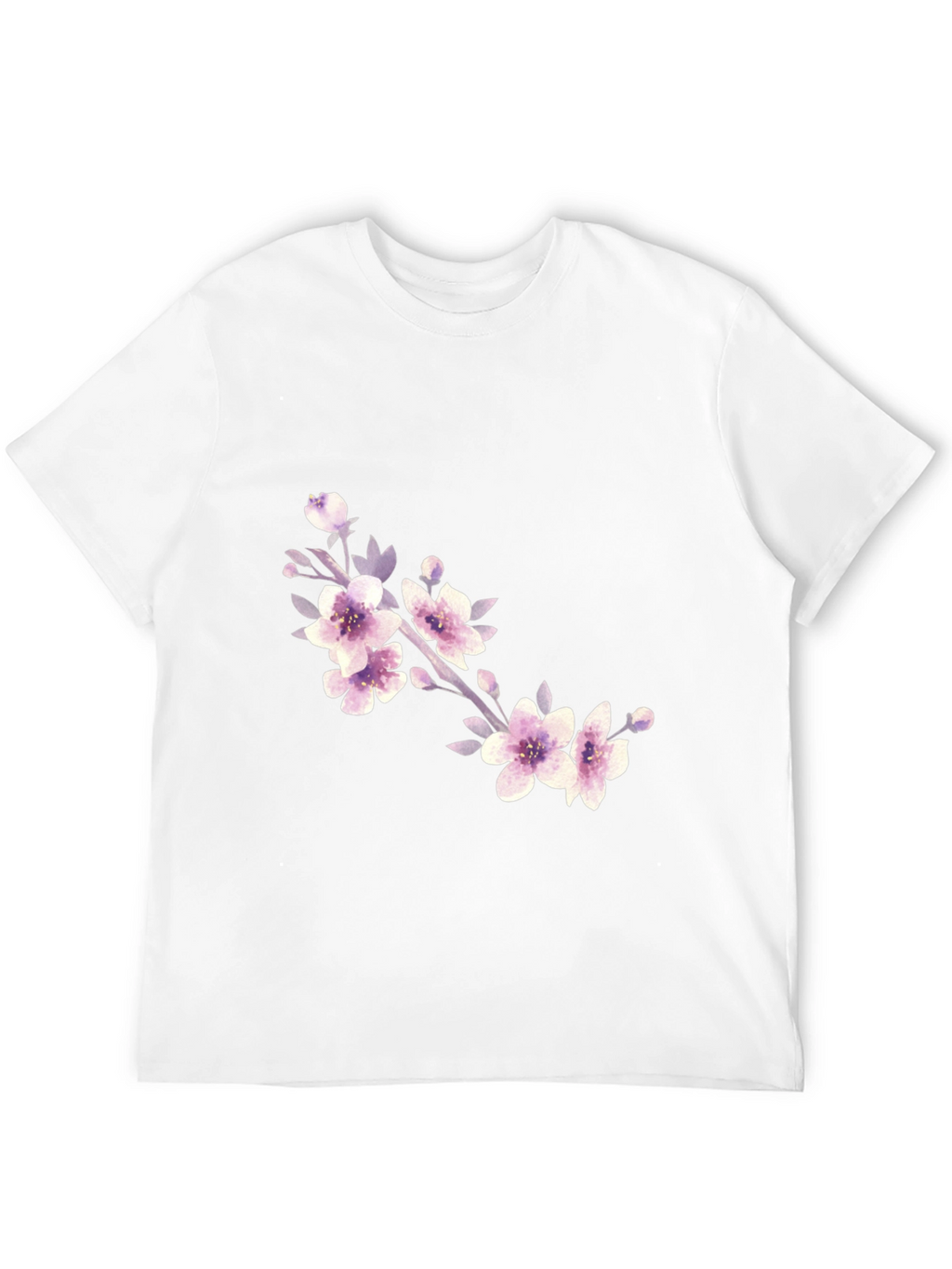 Floral Branch Black T-Shirt