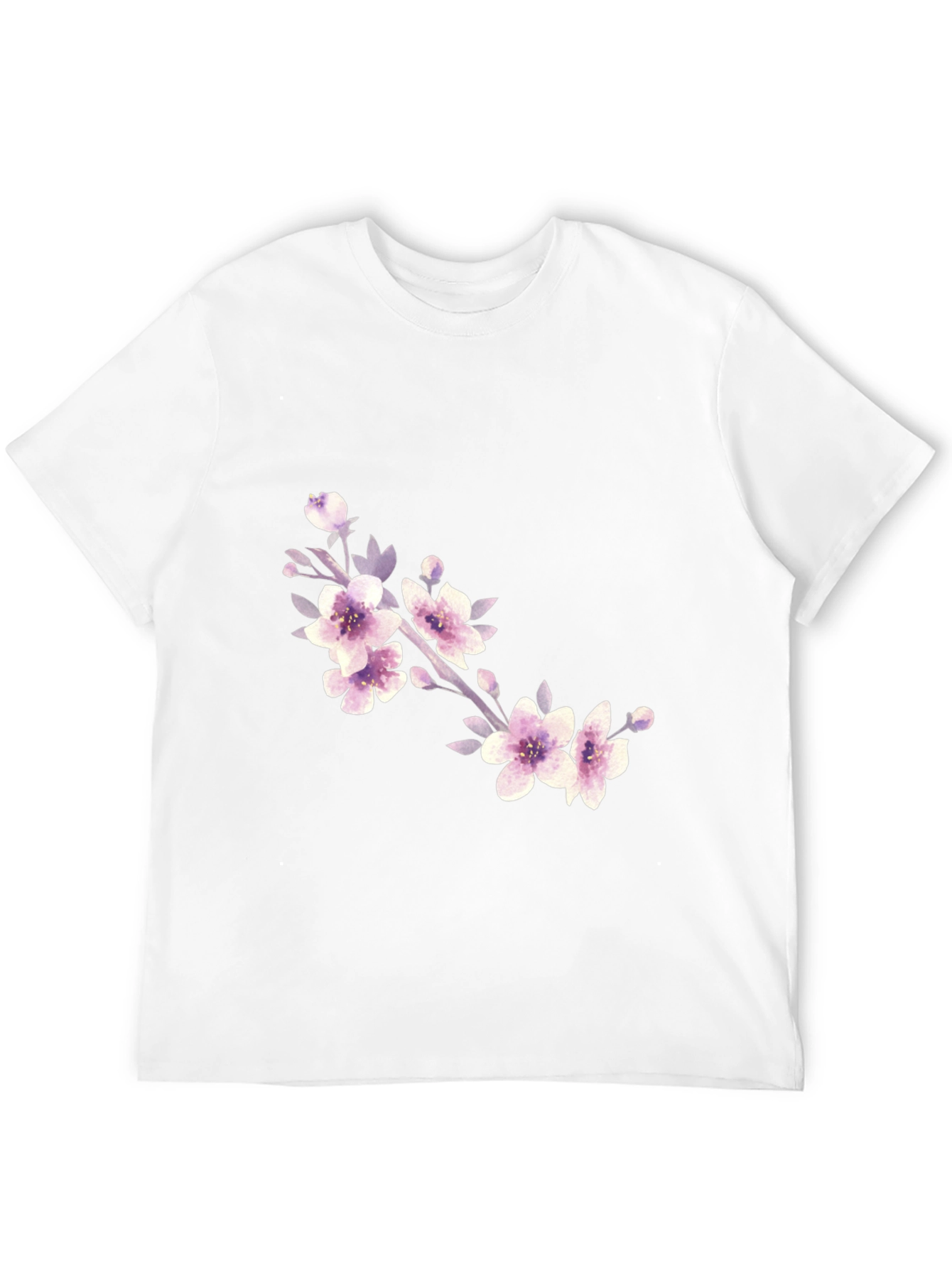 Floral Branch Black T-Shirt