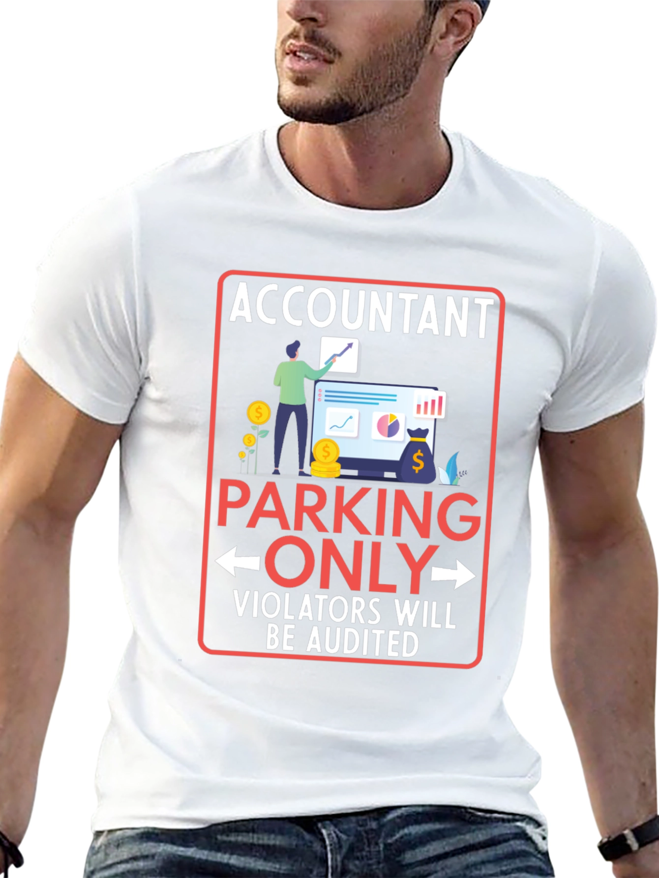 Accountant Parking Only Graphic T-Shirt