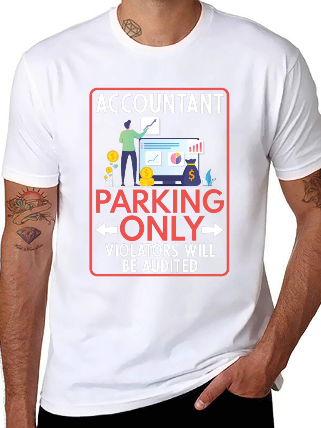 Accountant Parking Only Graphic T-Shirt