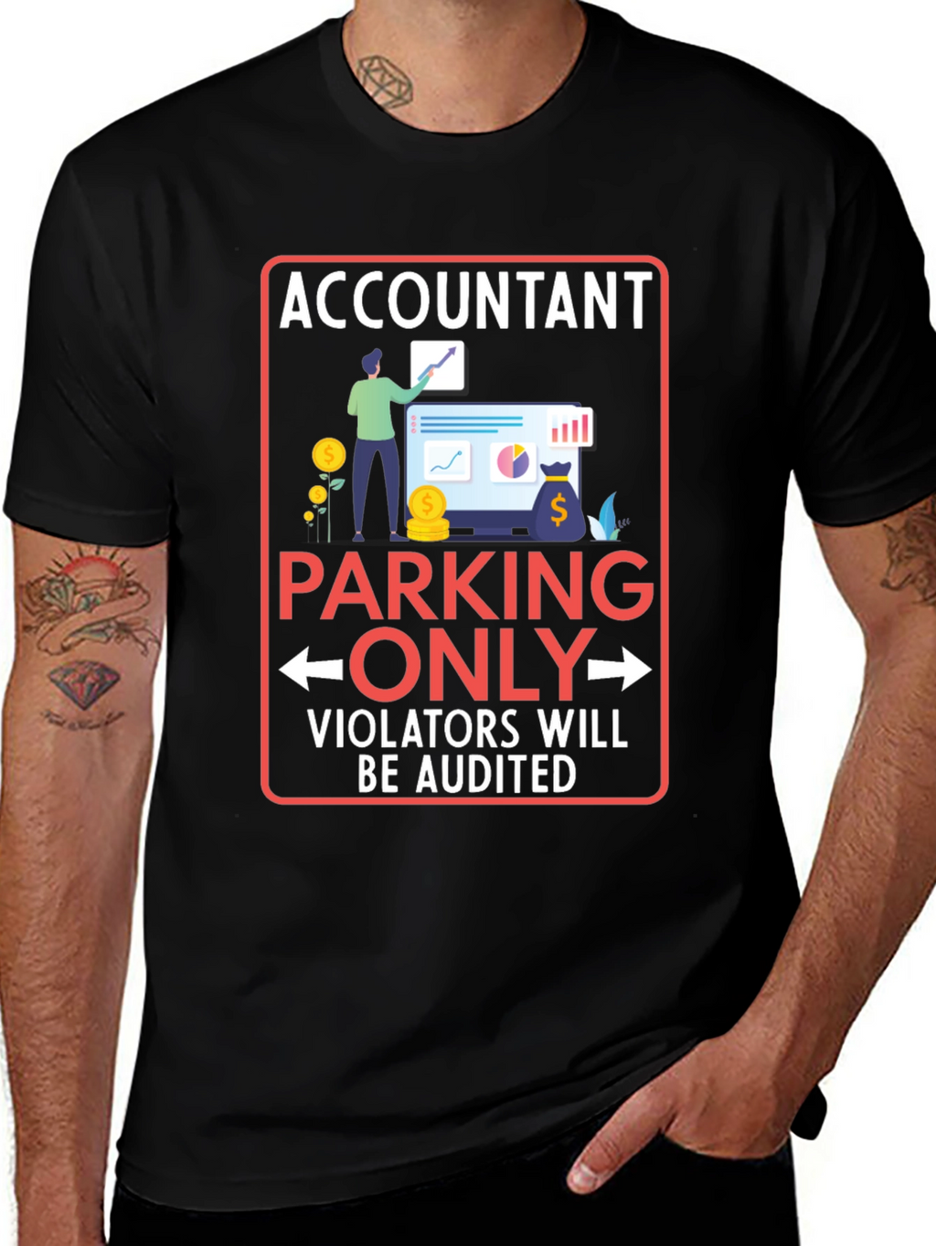 Accountant Parking Only Graphic T-Shirt