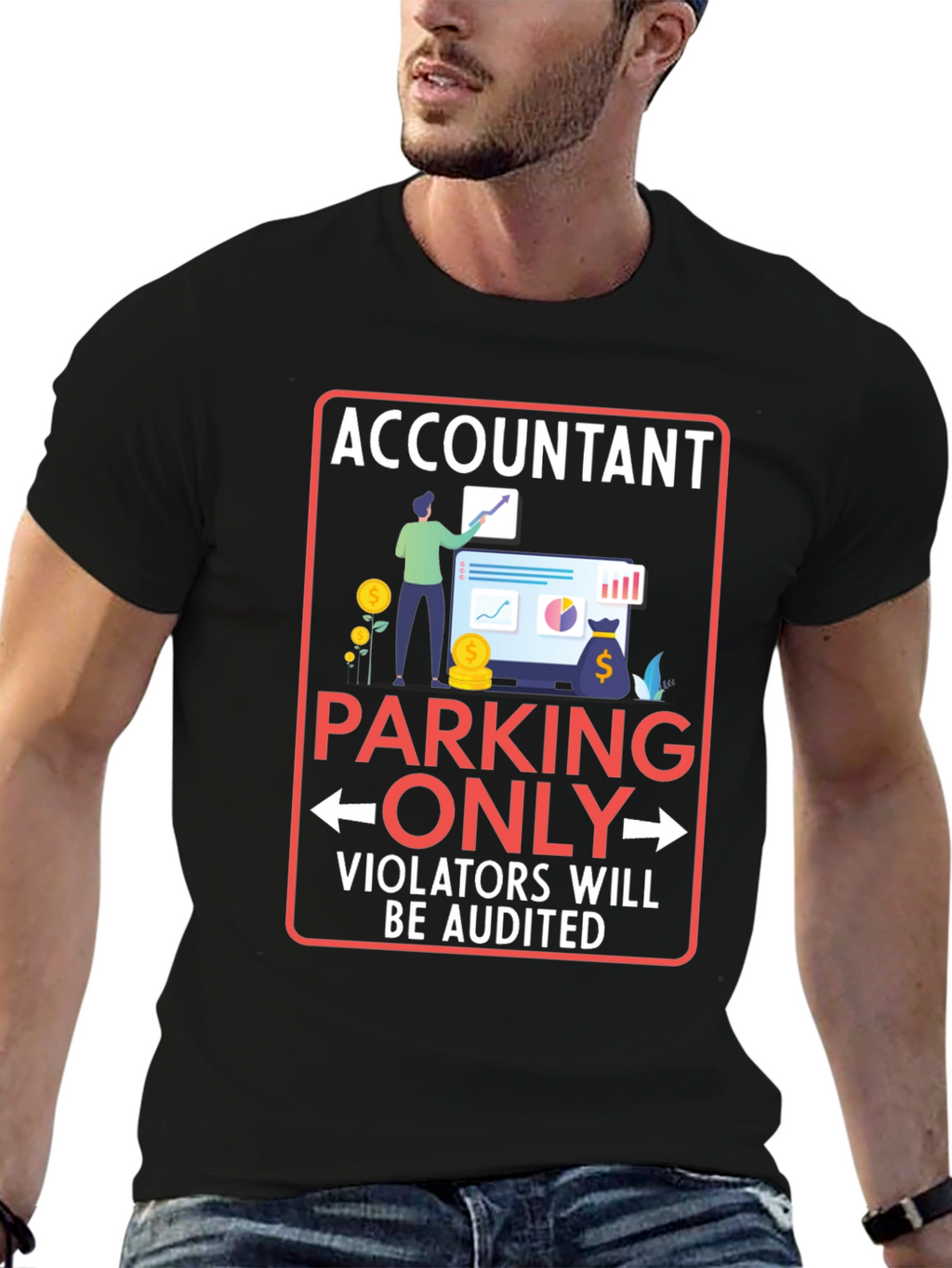 Accountant Parking Only Graphic T-Shirt