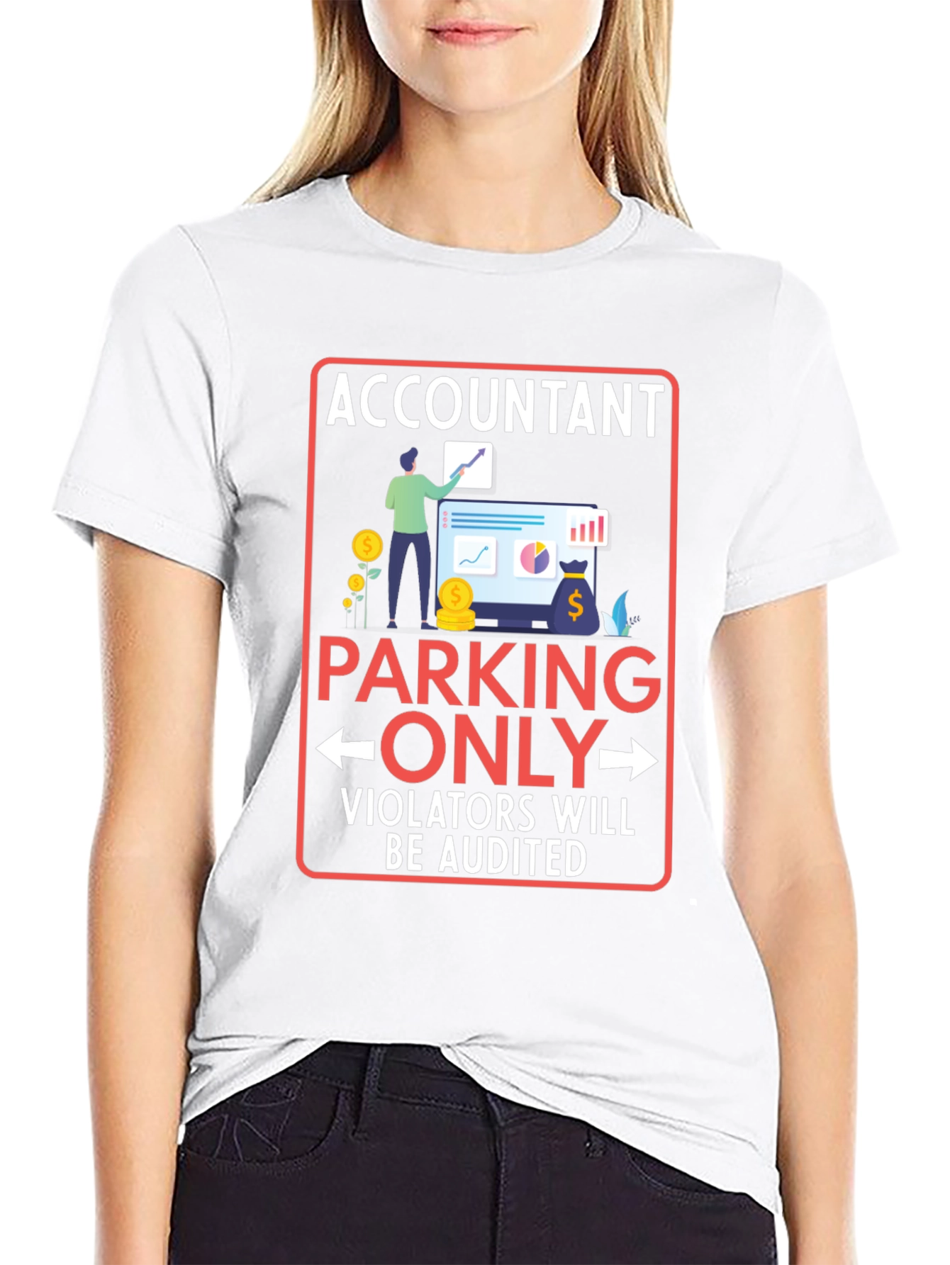 Accountant Parking Only Graphic T-Shirt