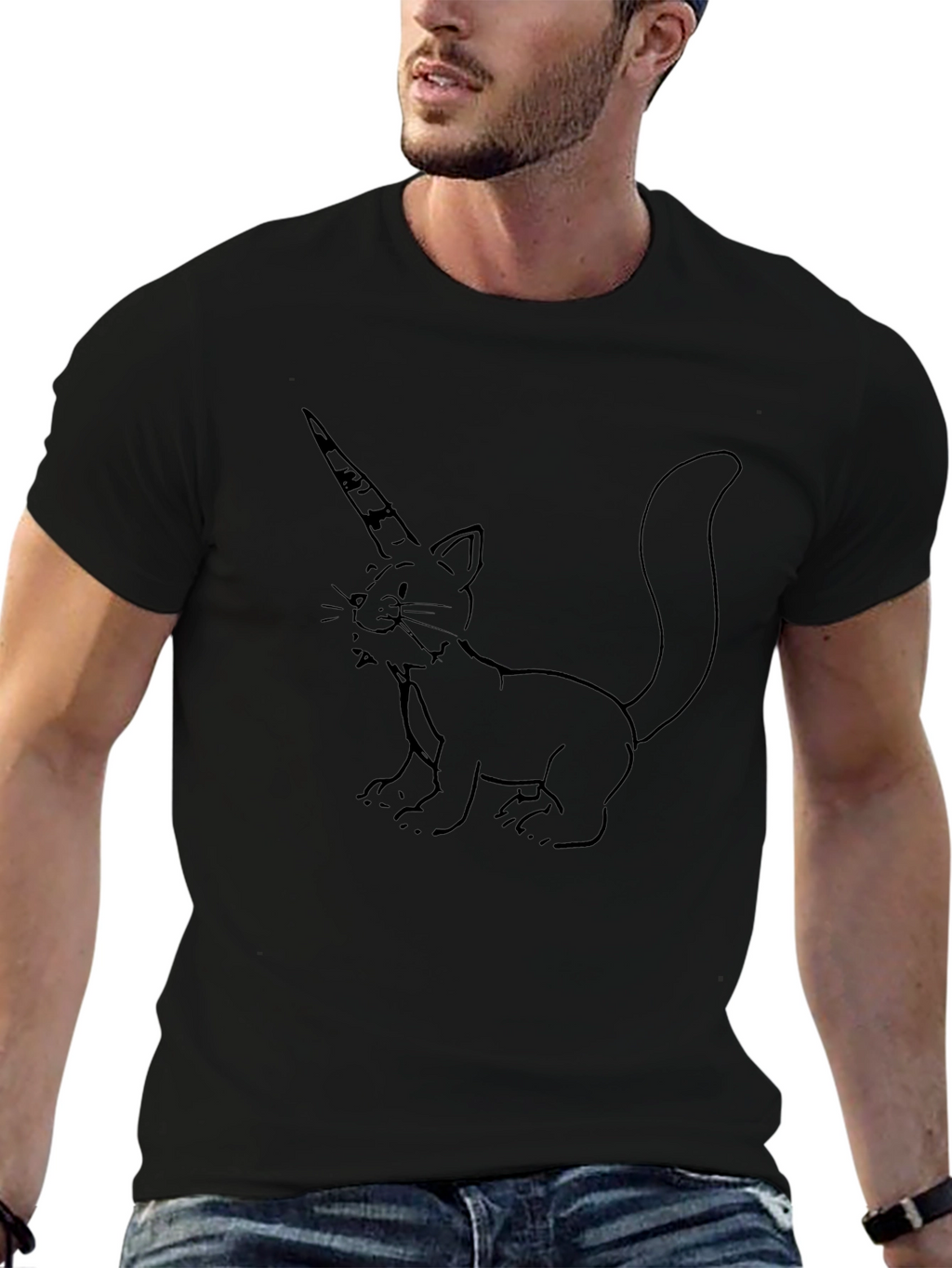 Unicat Graphic Tee - Mens Black T-Shirt