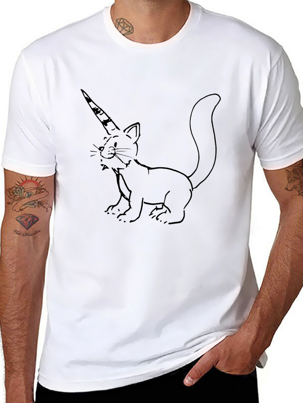Unicat Graphic Tee - Mens Black T-Shirt