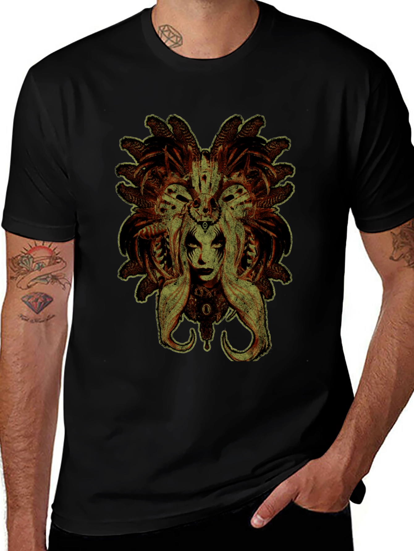 Occult Queen Graphic T-Shirt - Vintage Style Black Tee