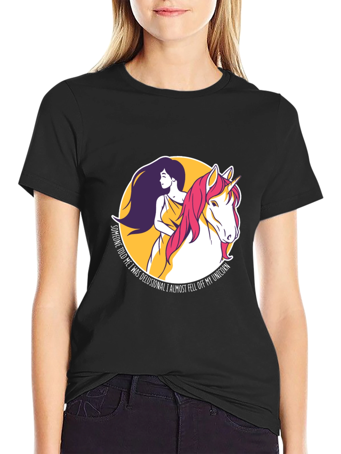 Unicorn Graphic T-Shirt - Delusional but Magical