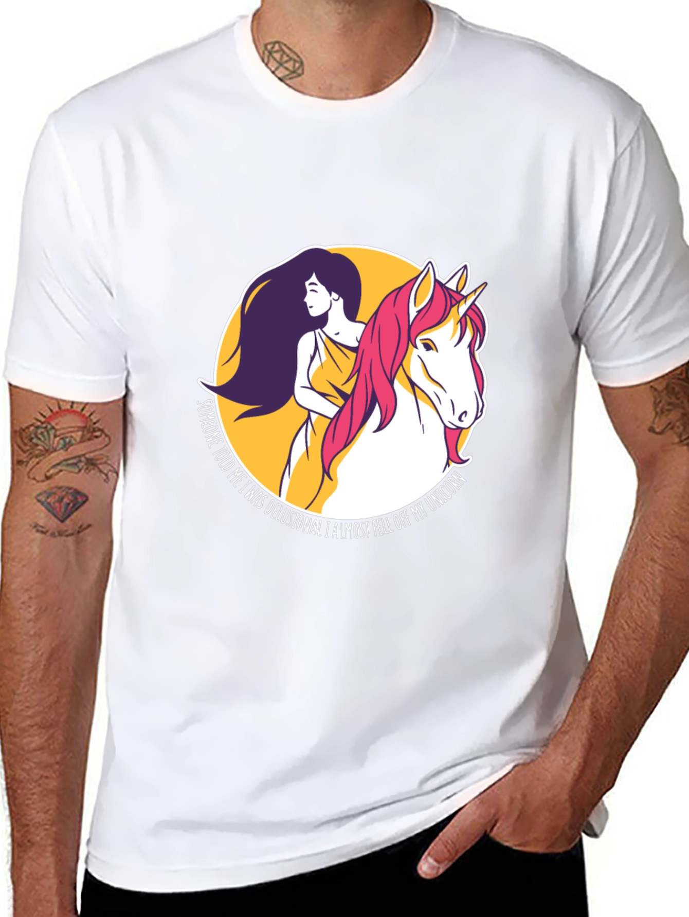 Unicorn Graphic T-Shirt - Delusional but Magical
