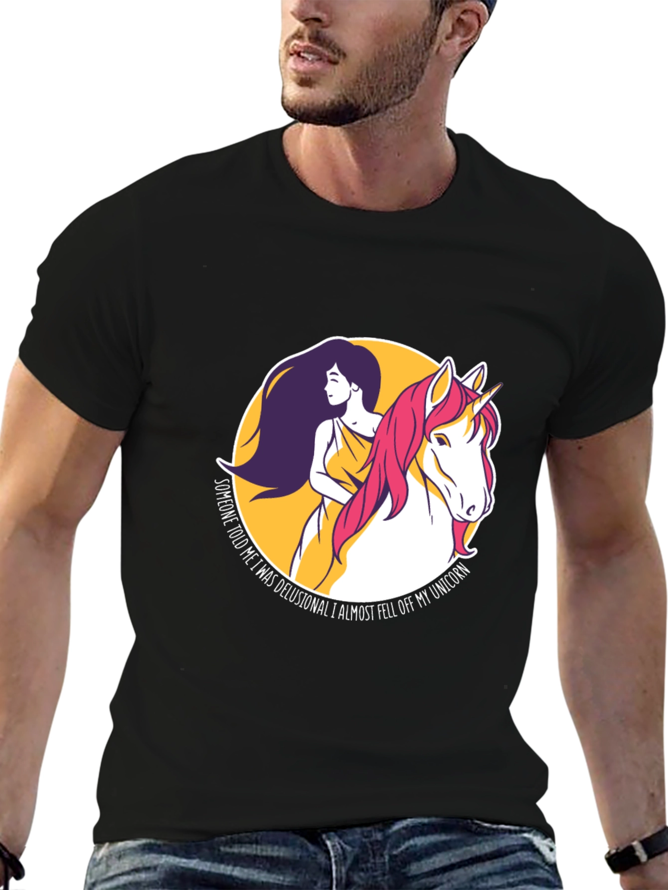 Unicorn Graphic T-Shirt - Delusional but Magical