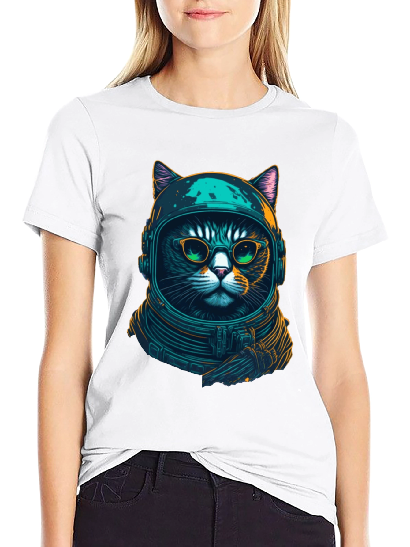 Cosmic Cat T-Shirt - Astronaut Kitty Design