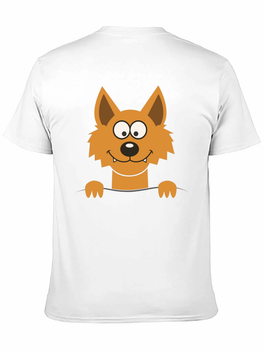 Cartoon Fox Graphic Black T-Shirt