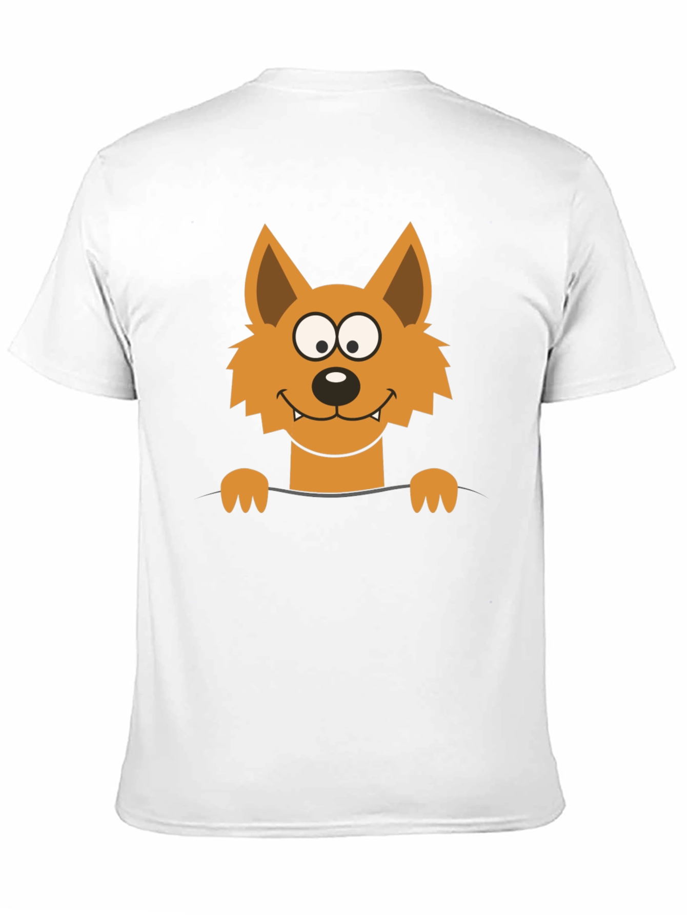 Cartoon Fox Graphic Black T-Shirt