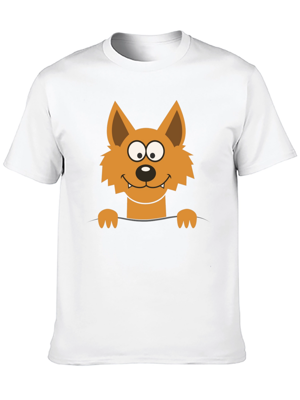 Cartoon Fox Graphic Black T-Shirt