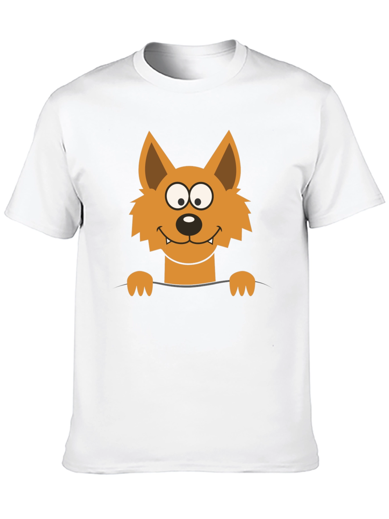 Cartoon Fox Graphic Black T-Shirt