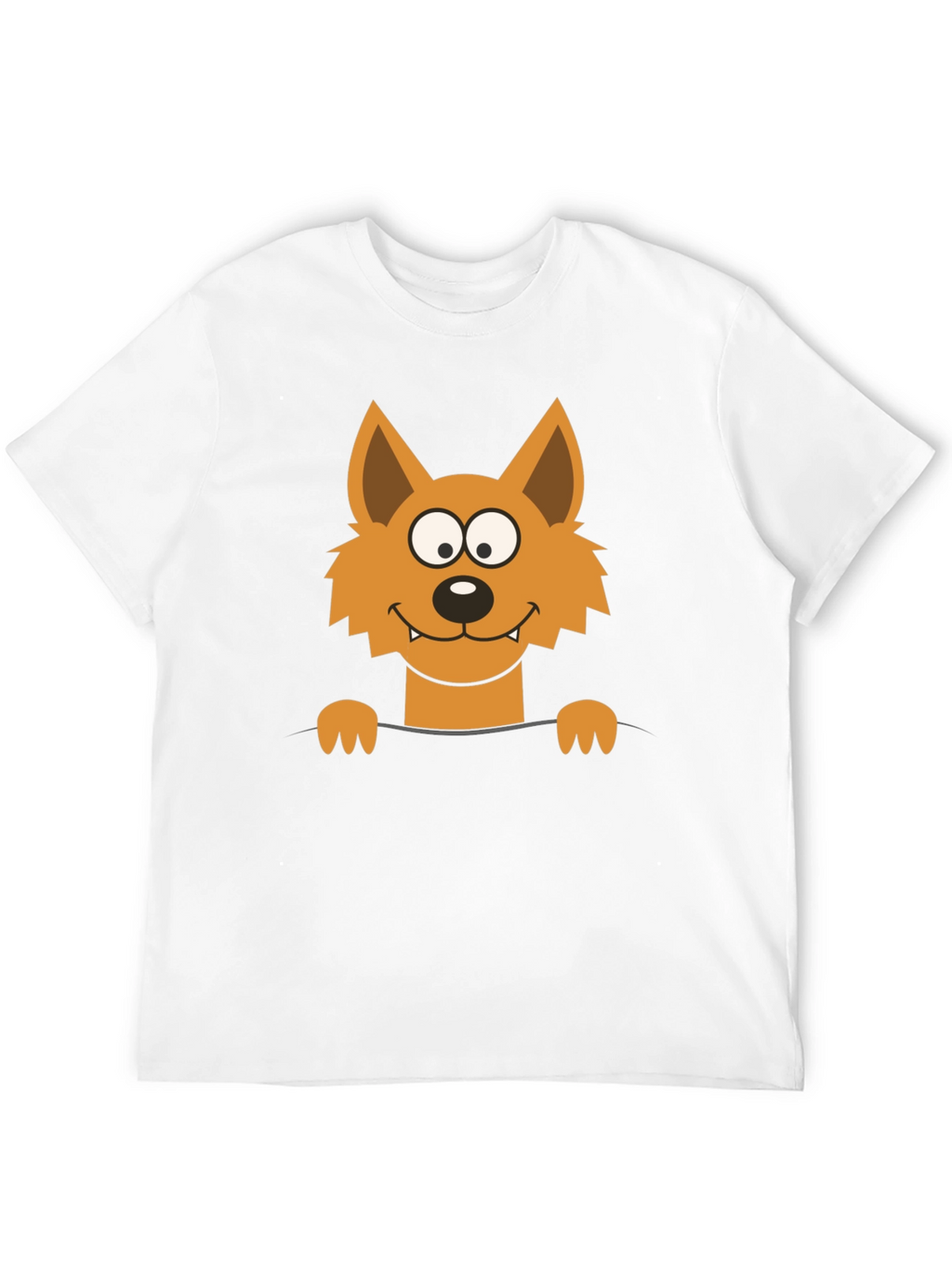 Cartoon Fox Graphic Black T-Shirt
