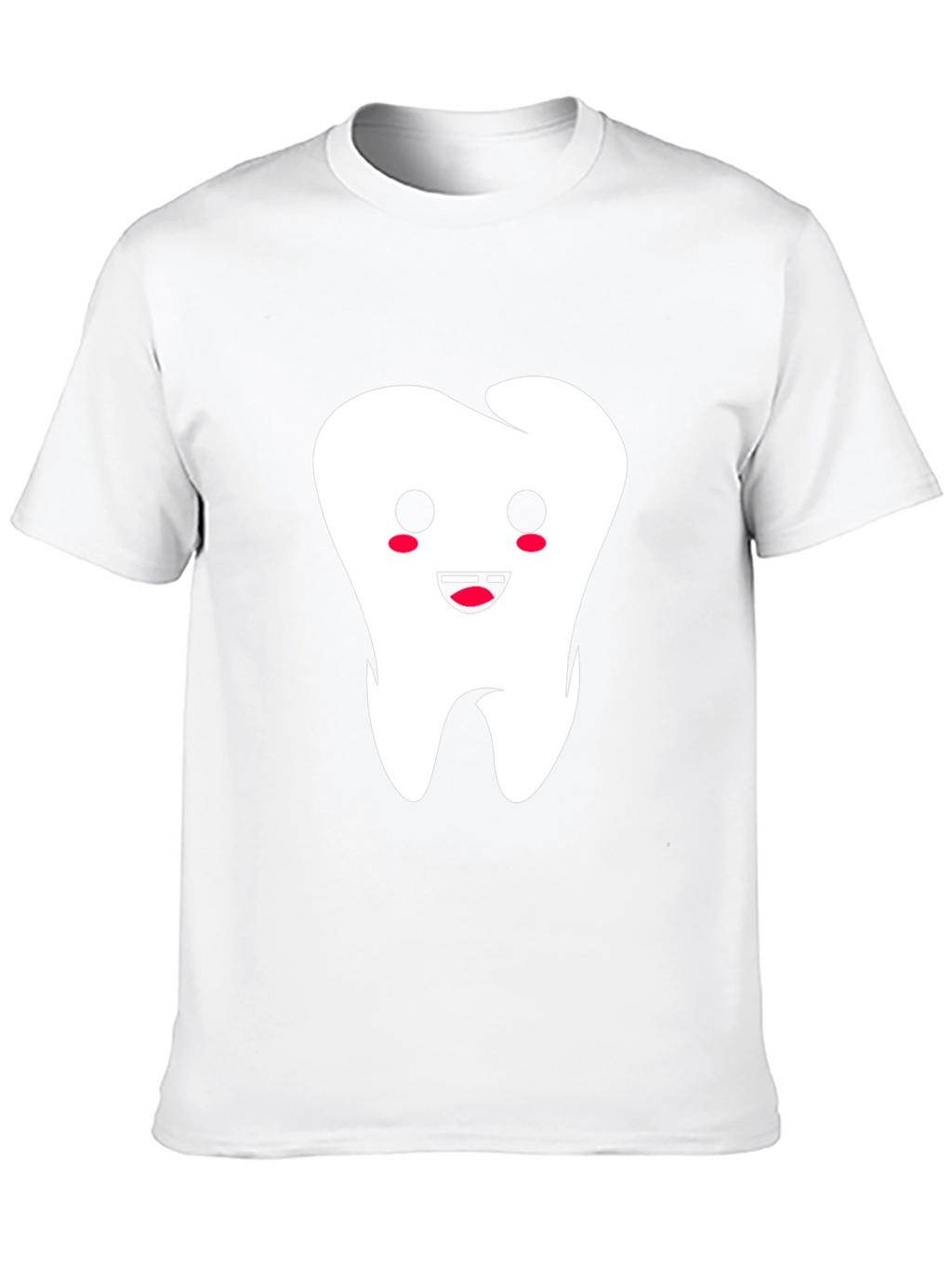 Cute Tooth Graphic Black T-Shirt