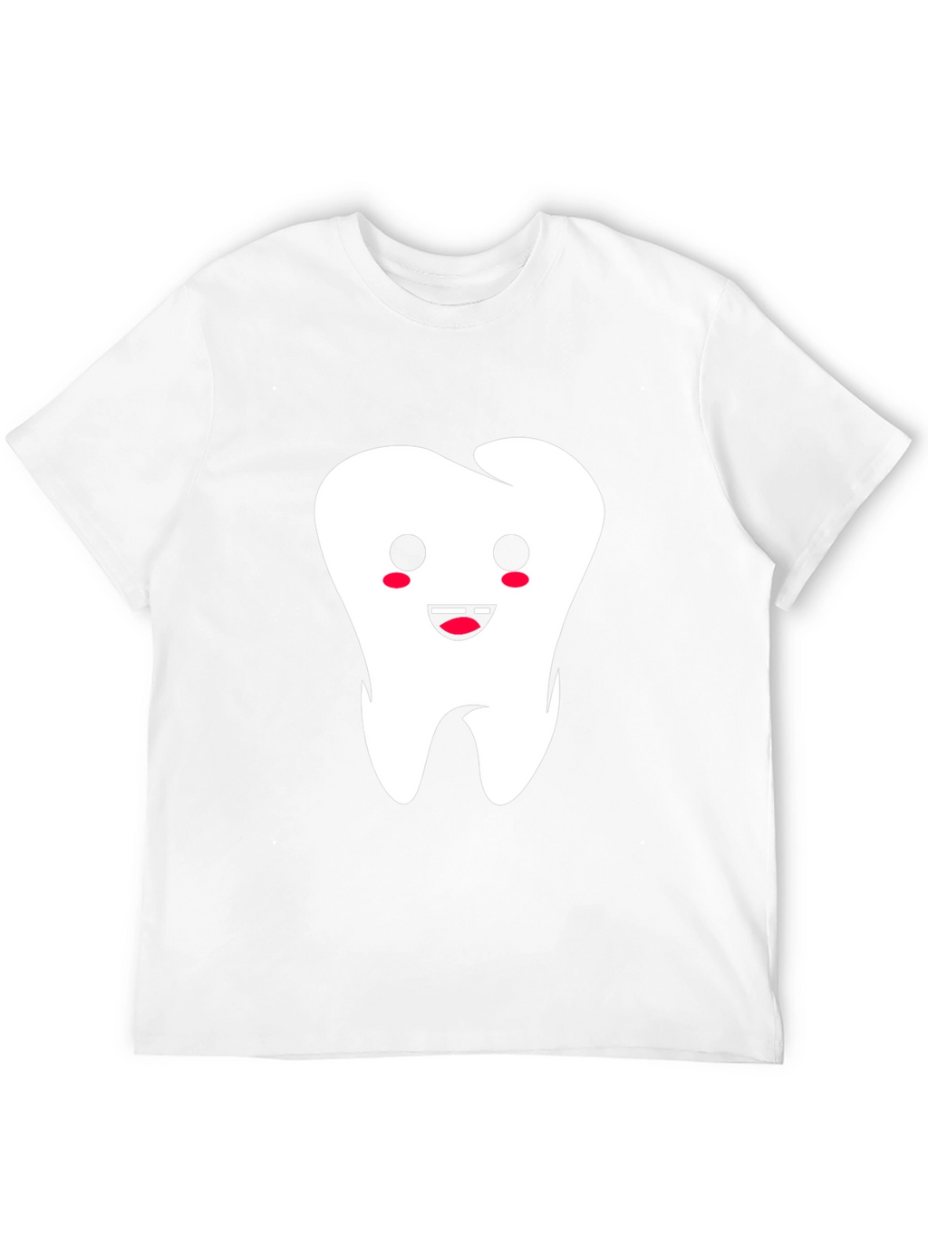 Cute Tooth Graphic Black T-Shirt