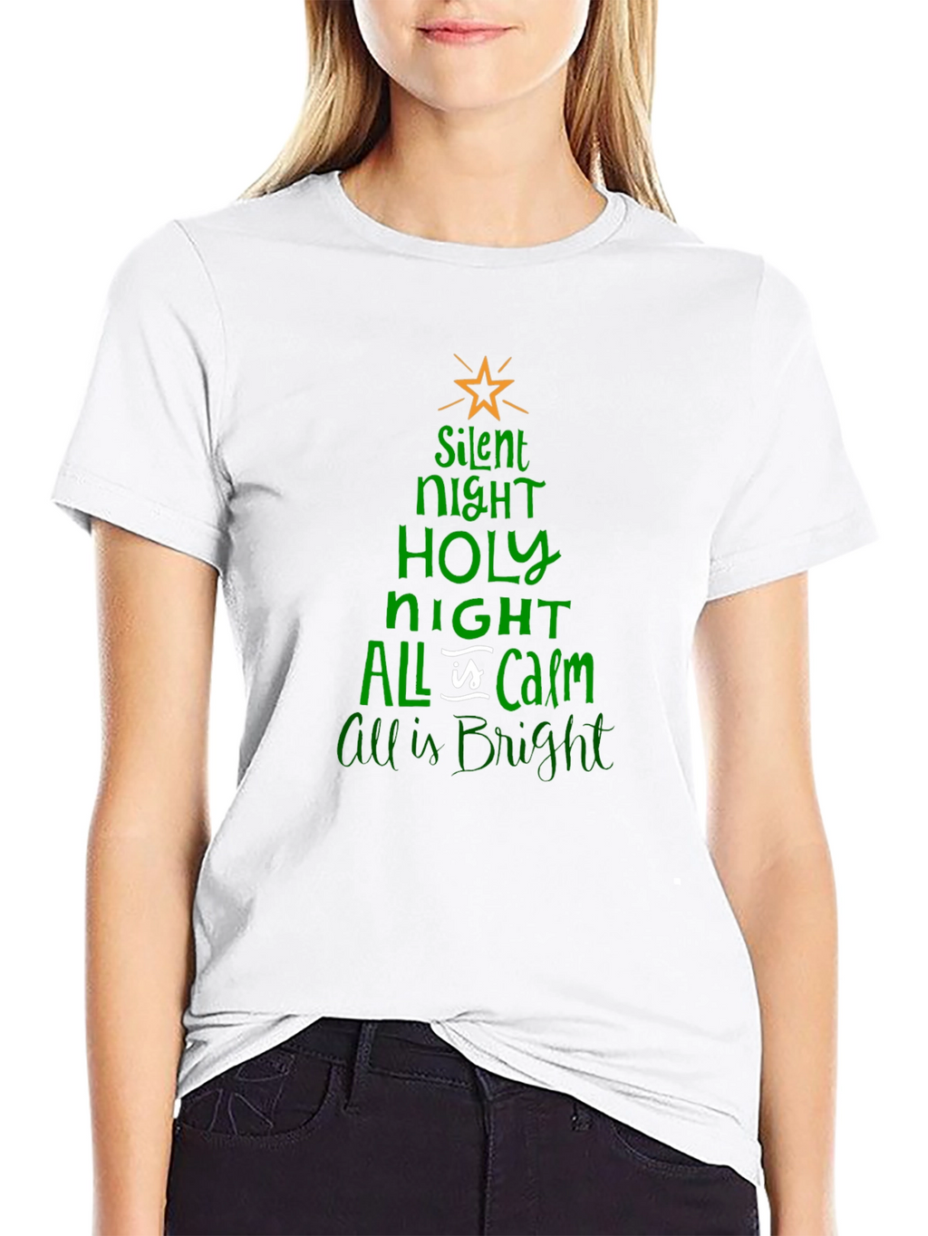 Silent Night Christmas Tree T-Shirt