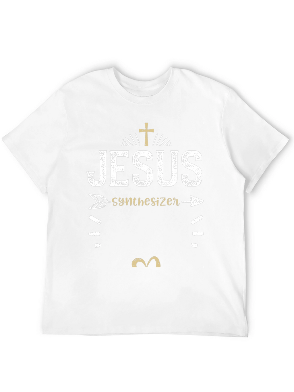 Jesus Synthesizer Graphic T-Shirt - Black