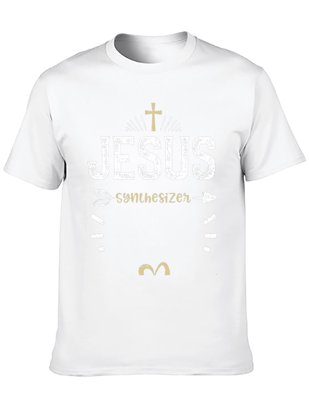 Jesus Synthesizer Graphic T-Shirt - Black