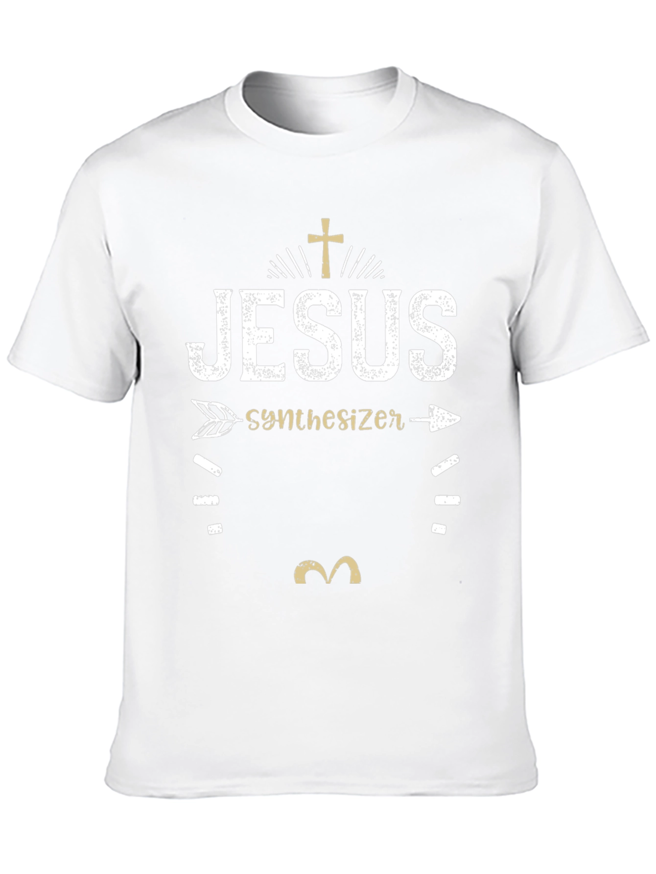 Jesus Synthesizer Graphic T-Shirt - Black