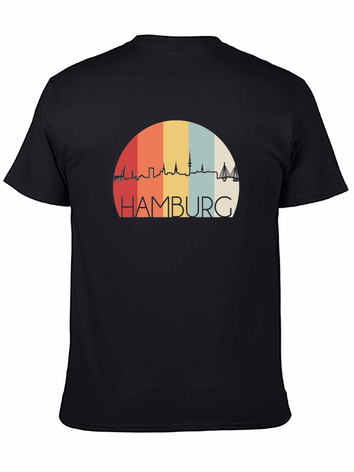 Hamburg Skyline T-Shirt - Retro Vintage Design